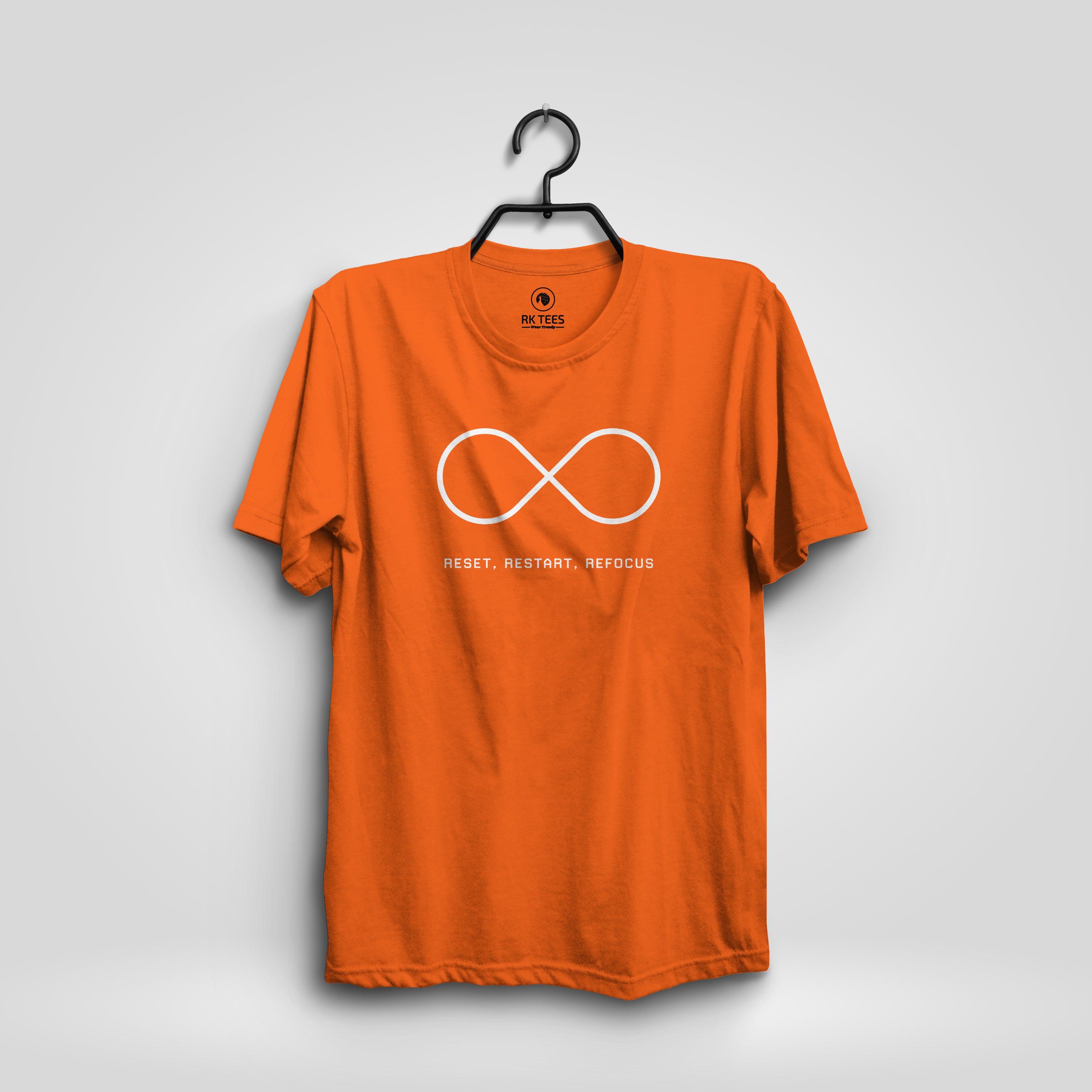 Reset, Restart, Refocus Classic Fit T-shirt Orange
