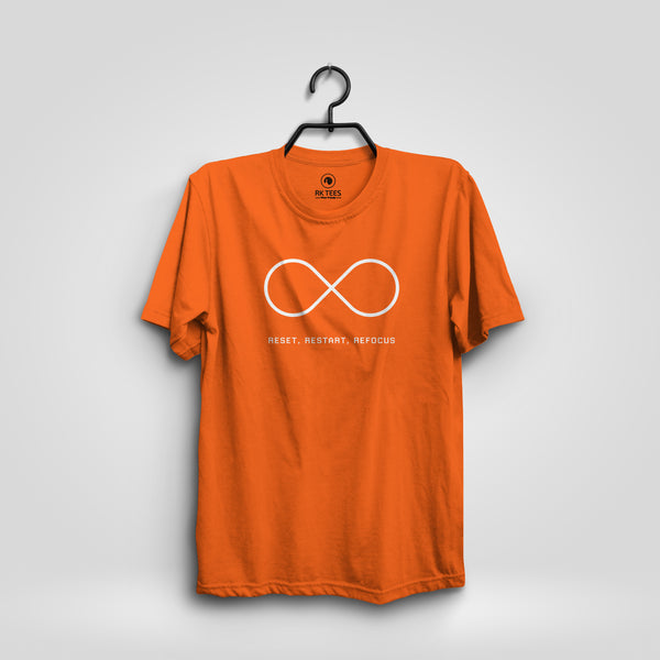 Reset, Restart, Refocus Classic Fit T-shirt Orange