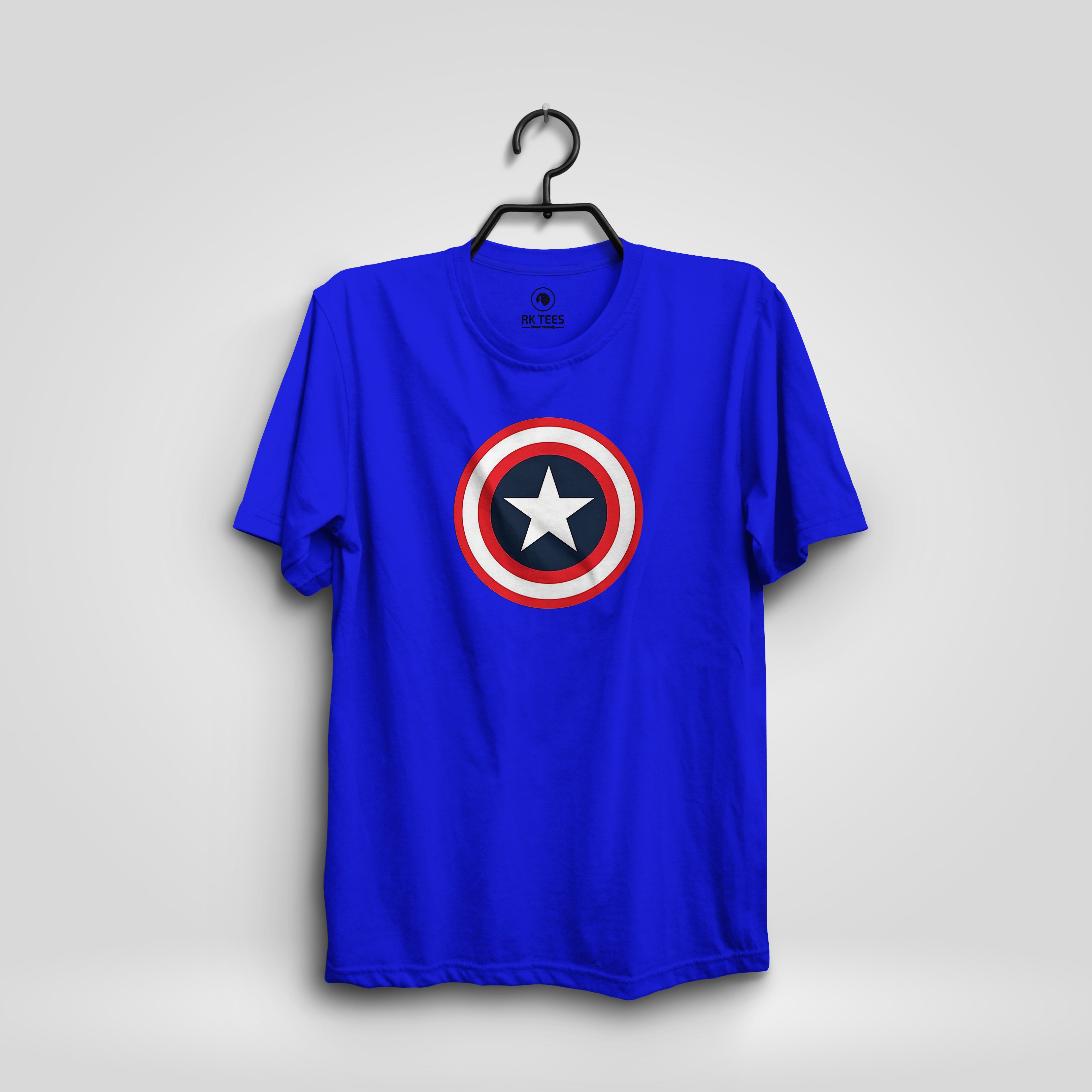 Captain America Shield Classic Fit T-shirt Blue