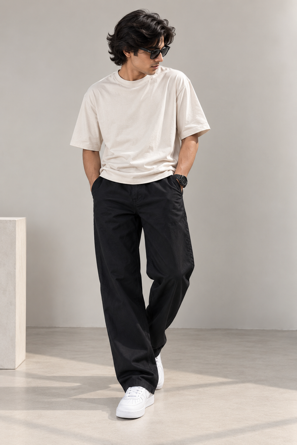 Linen Pant - Baggy Fit (Black)