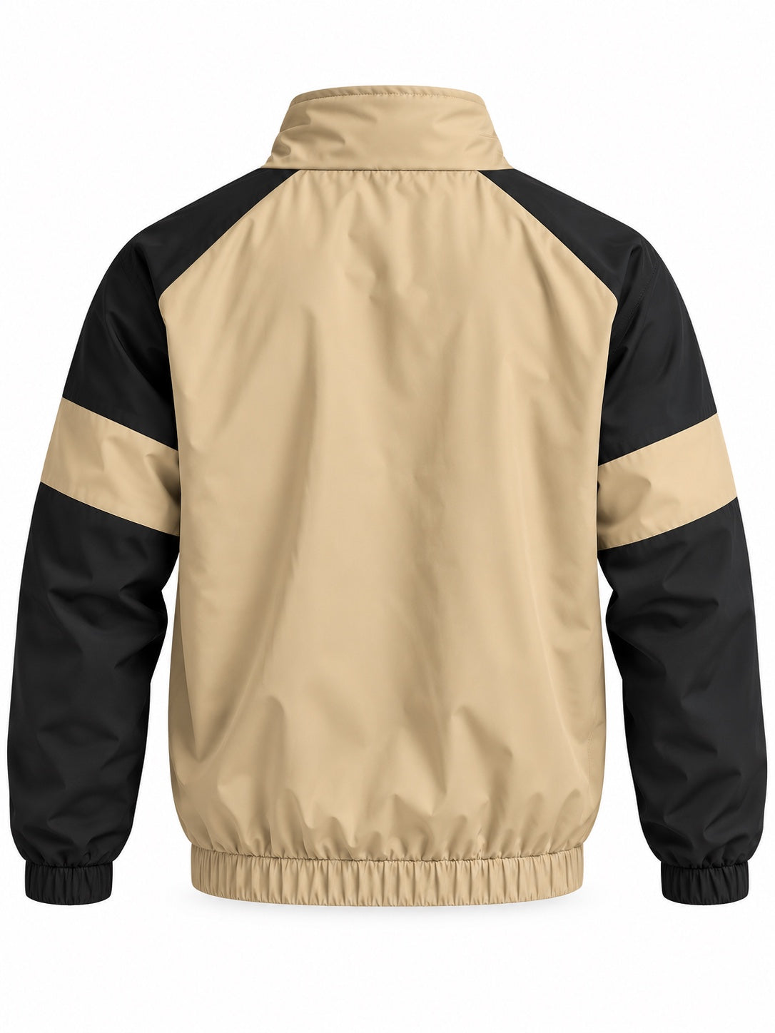 Beige & Black Windbreaker - Back