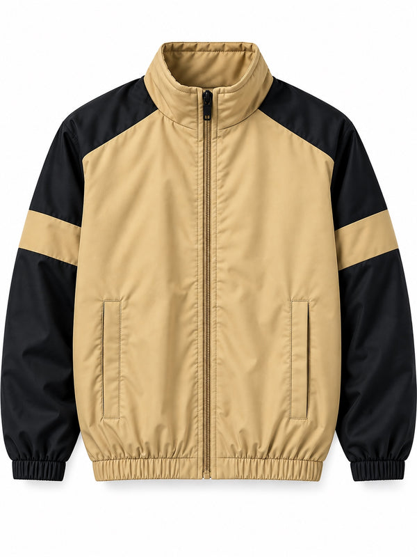 Beige & Black Windbreaker - Front