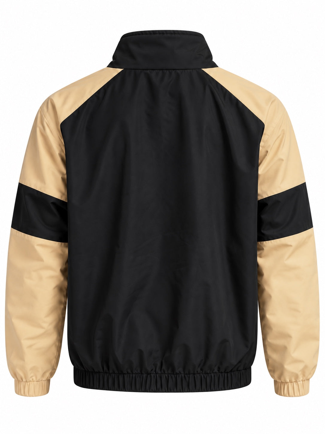 Black & Beige Windbreaker - Back
