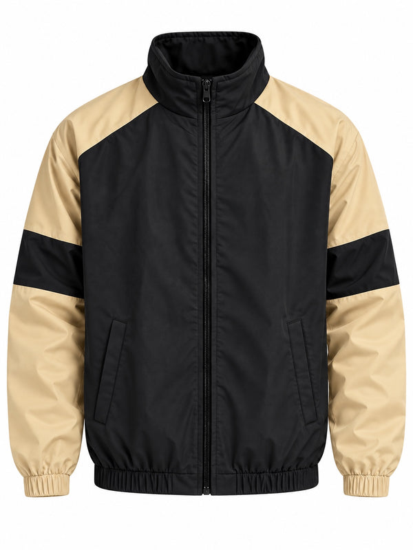 Black & Beige Windbreaker - Front