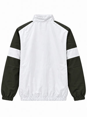 White & Black Windbreaker - Back