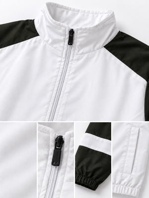 White & Black Windbreaker - Details
