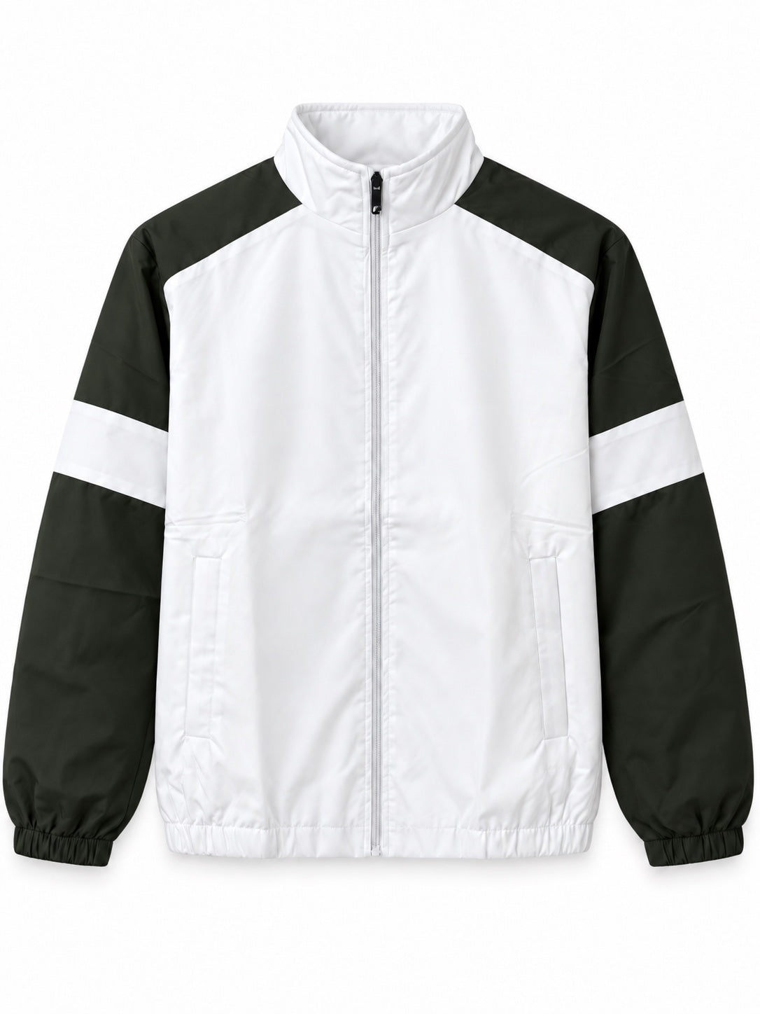 White & Black Windbreaker - Front