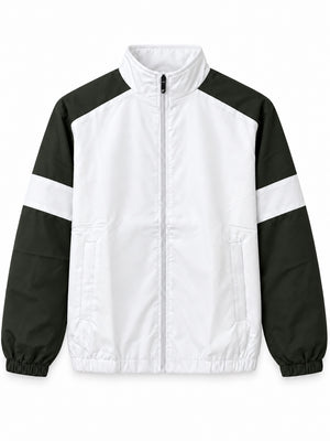 White & Black Windbreaker - Front
