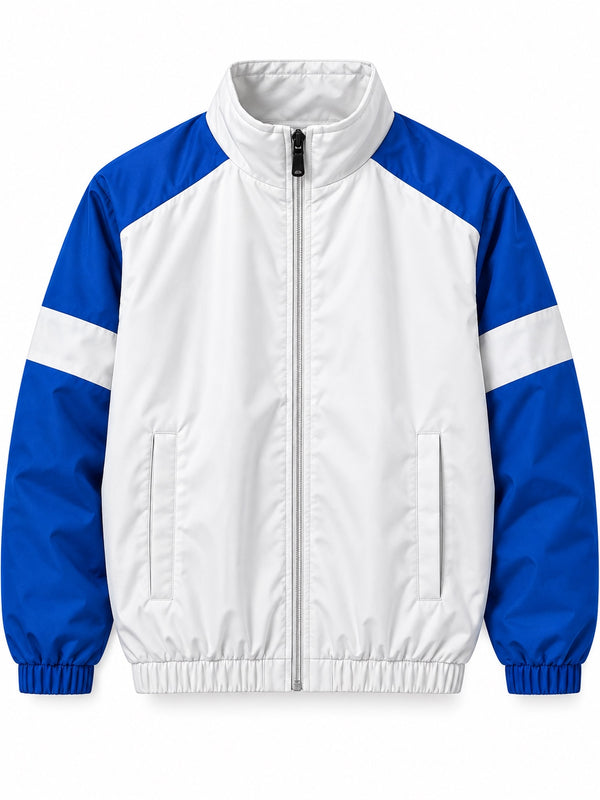 White & Blue Windbreaker - Front